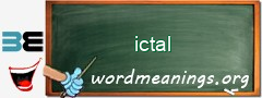 WordMeaning blackboard for ictal